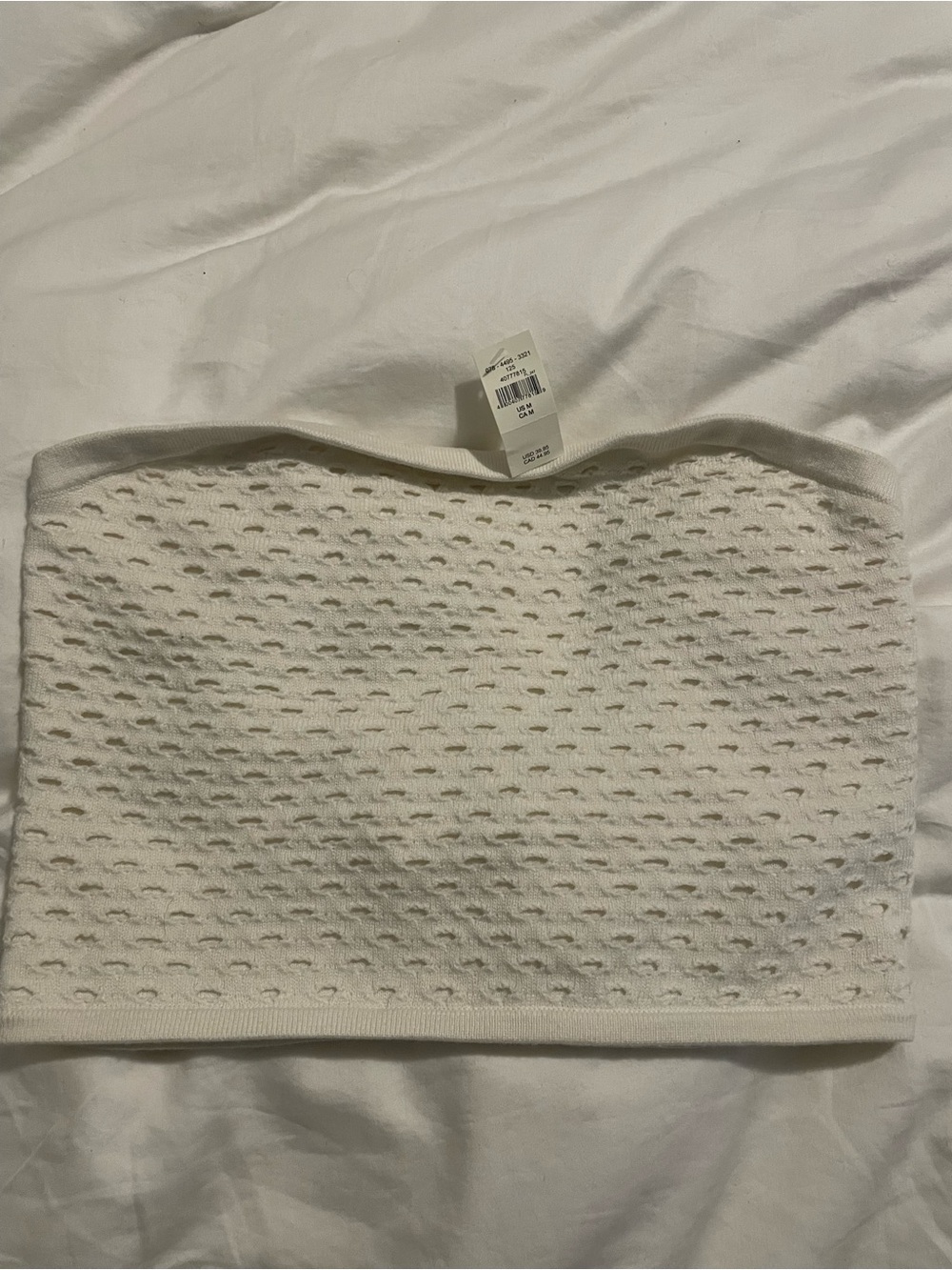 aerie Ivory Strapless Knit Tube Top